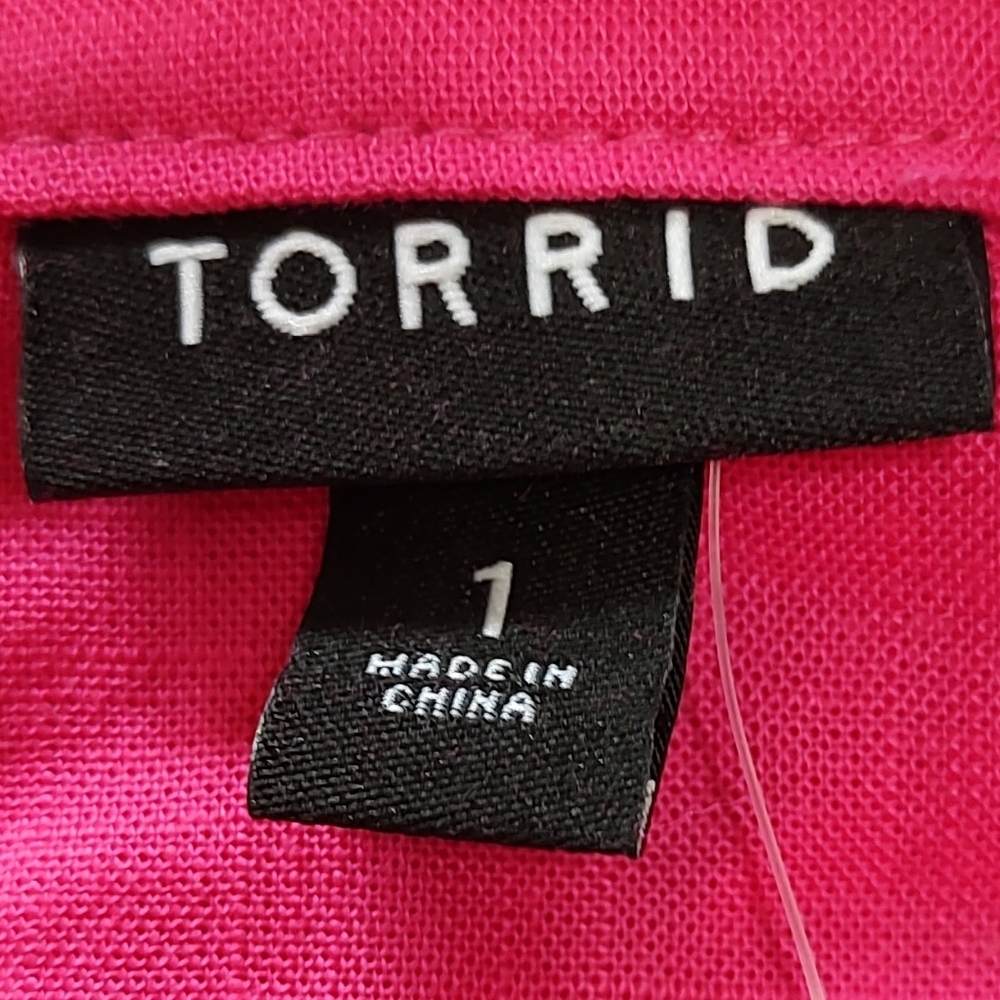 Torrid Harper Linen Pullover Hot Pink Sleeveless Top Size 1X - Picture 6 of 6